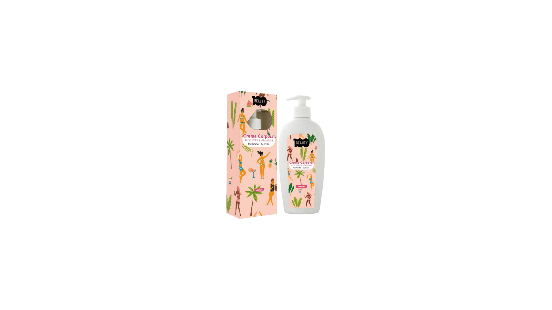 B100 CREMA CORPORAL ALOE VERA & VITAMINA E 400 ML