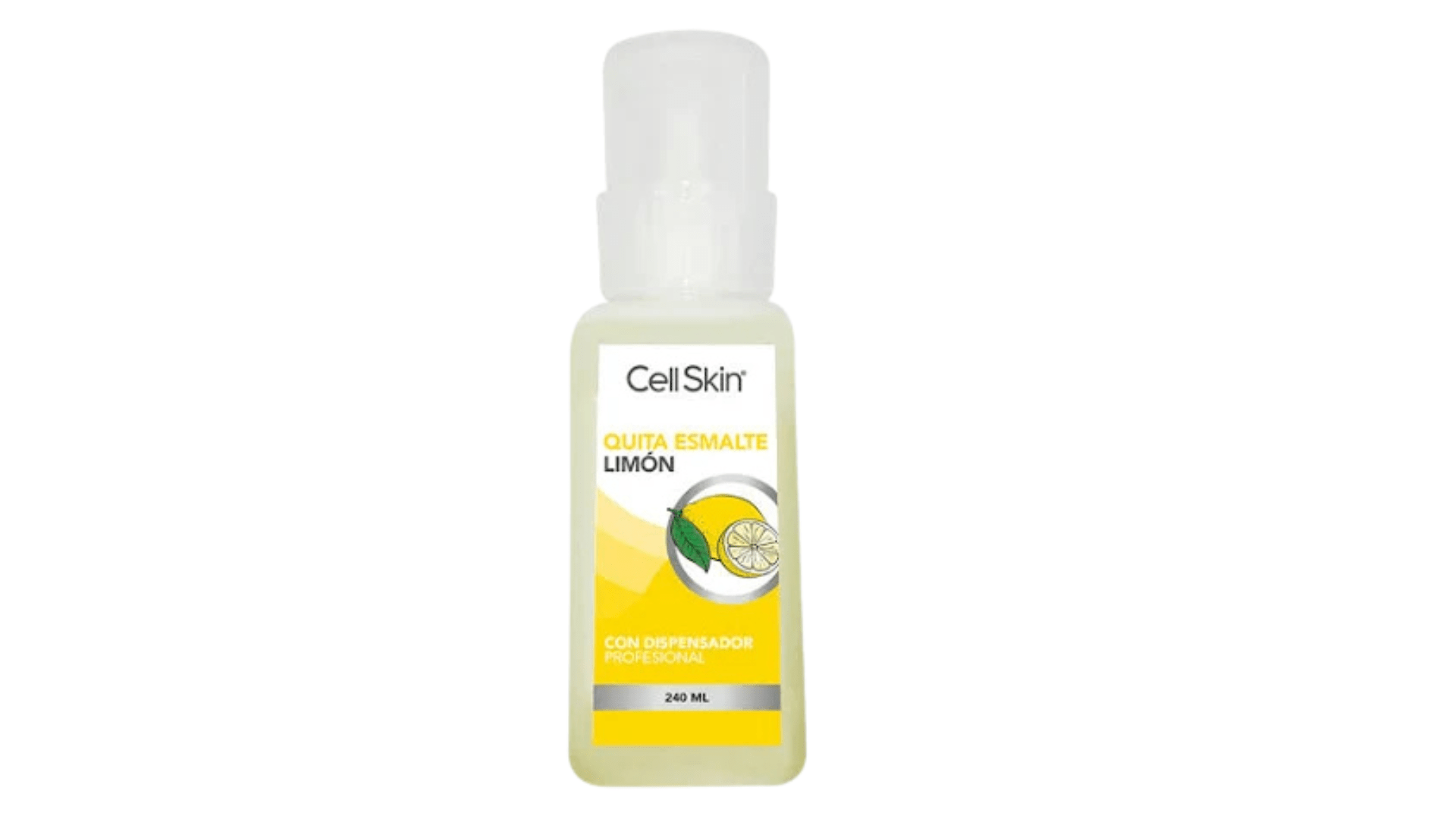 CELL SKIN QUITAESMALTE LIMON  CON DISPENSADOR 240ML