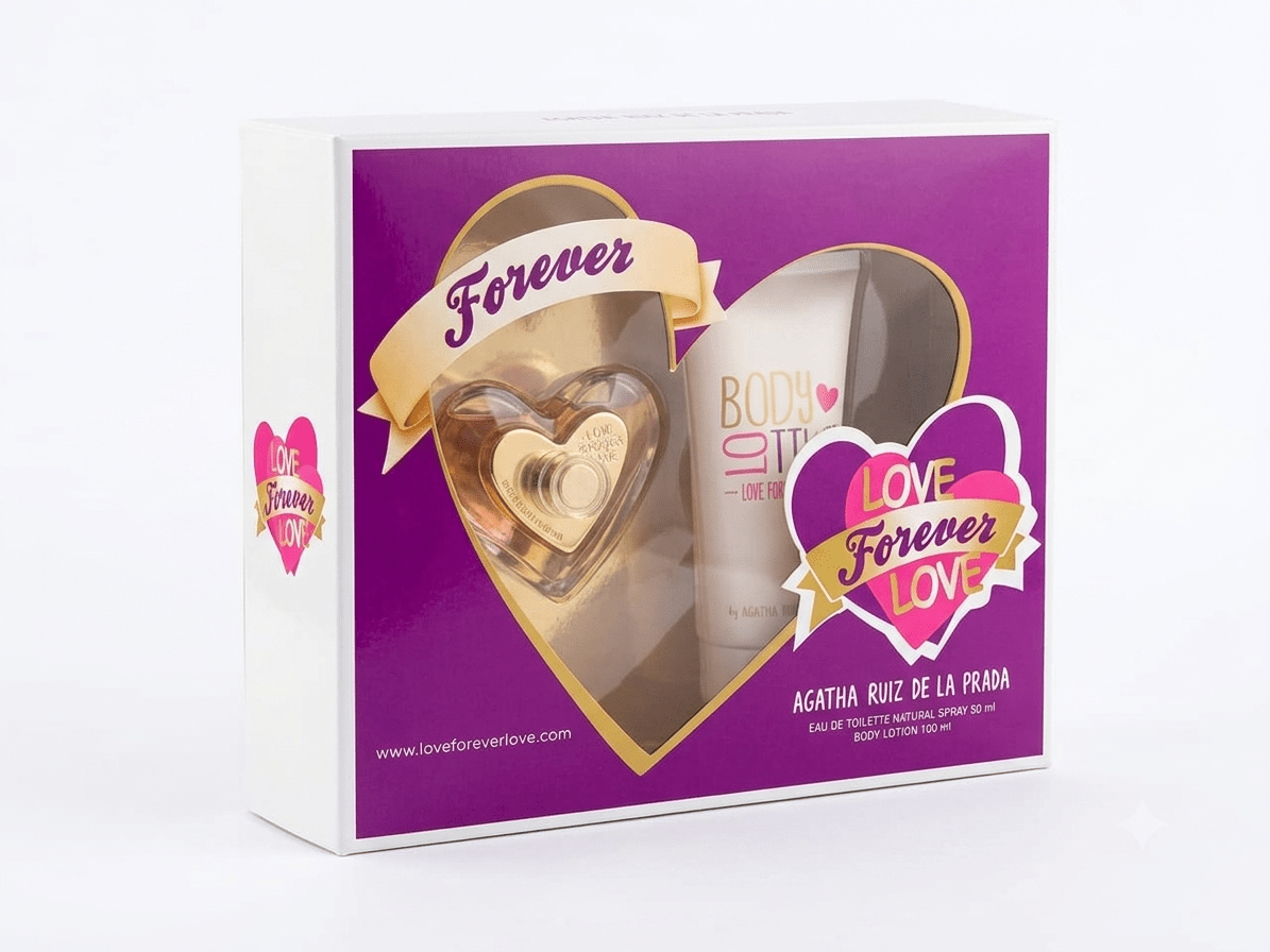 ESTUCHE AGATHA RUIZ DE LA PRADA LOVE FOREVER EAU DE TOILETTE 50 ML + LOCIÓN CORPORAL 100 ML DET.