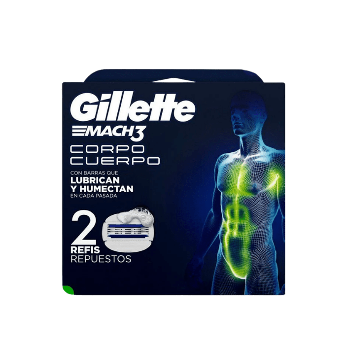 GILLETTE MACH 3 CUERPO REPUESTOS X2.