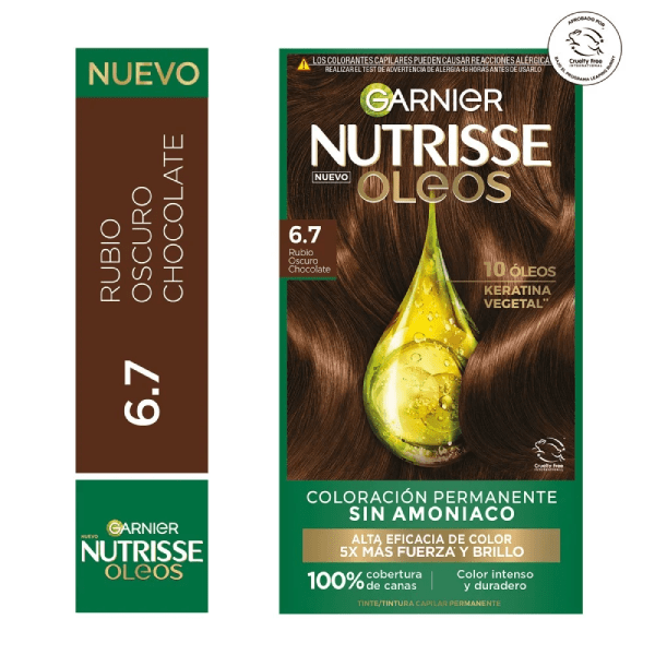 GARNIER NUTRISSE OLEO TINTURA RUBIO OSCURO CHOCOLATE 6.7 DET.