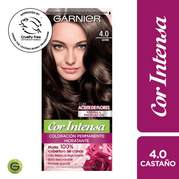 GARNIER COR INTENSA COLORACIÓN 4.0 CASTAÑO DET.
