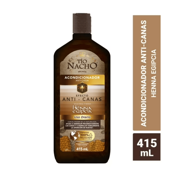TÍO NACHO ACONDICIONADOR ANTI CANAS HENNA EGIPCIA 415 ML