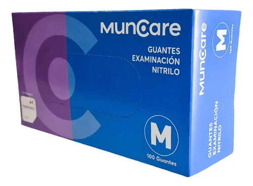 GUANTE EXAMINACIÓN NITRILO MUNICH 100 UNIDADES DET.
