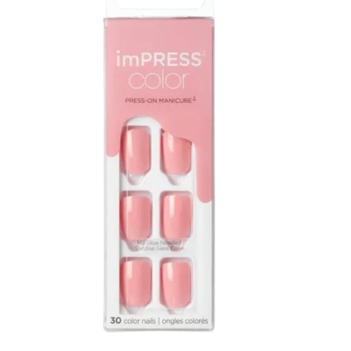 KISS IMPRESS COLOR 003 PRETTY PINK 30 PIEZAS DET