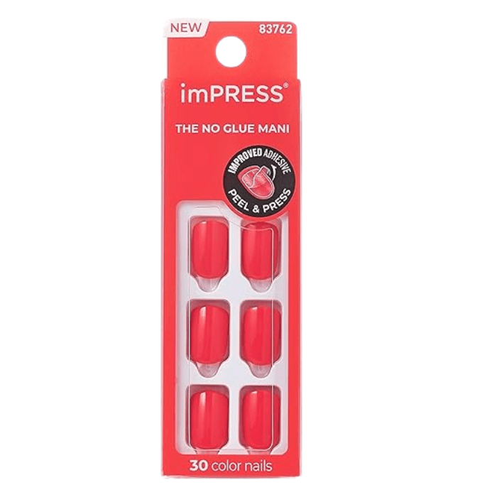 KISS IMPRESS COLOR 013 REDDY OR NOT 30 PIEZAS