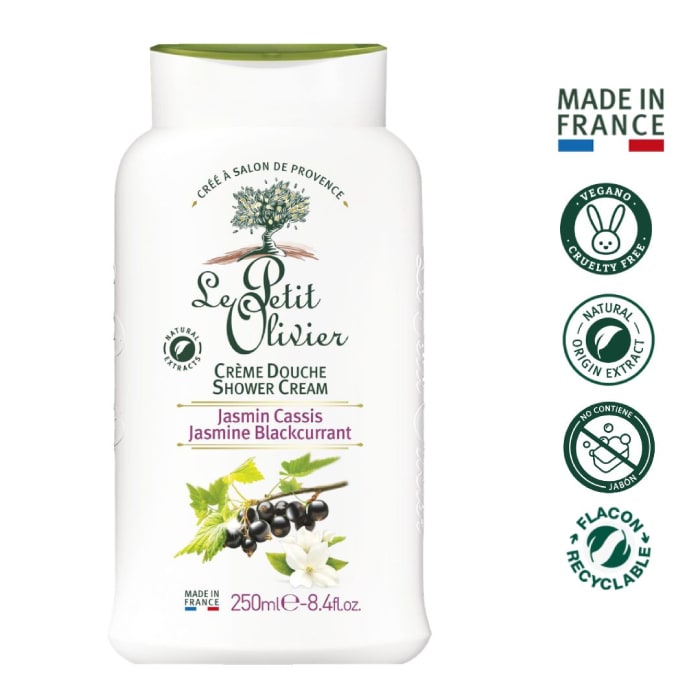 LE PETIT OLIVIER CREMA DE DUCHA EXTRA SUAVE  JAZMÍN - CASÍS - PRODUCTO VEGANO 250 ML