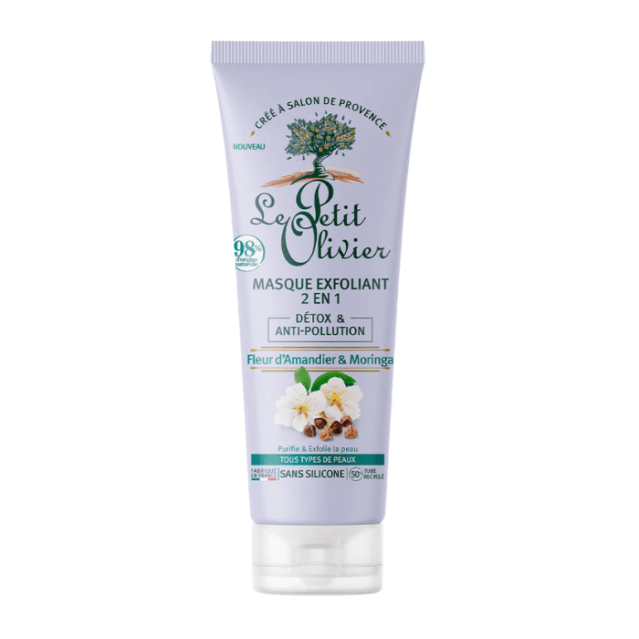LE PETIT OLIVIER MASCARILLA FACIAL EXFOLIANTE 2 EN 1 DÉTOX ANTI-CONTAMINACIÓN 75 ML.
