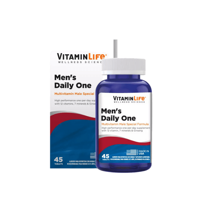 VITAMINLIFE MEN DAILY ONE 45 CAPS MULTIVITAMÍNICO