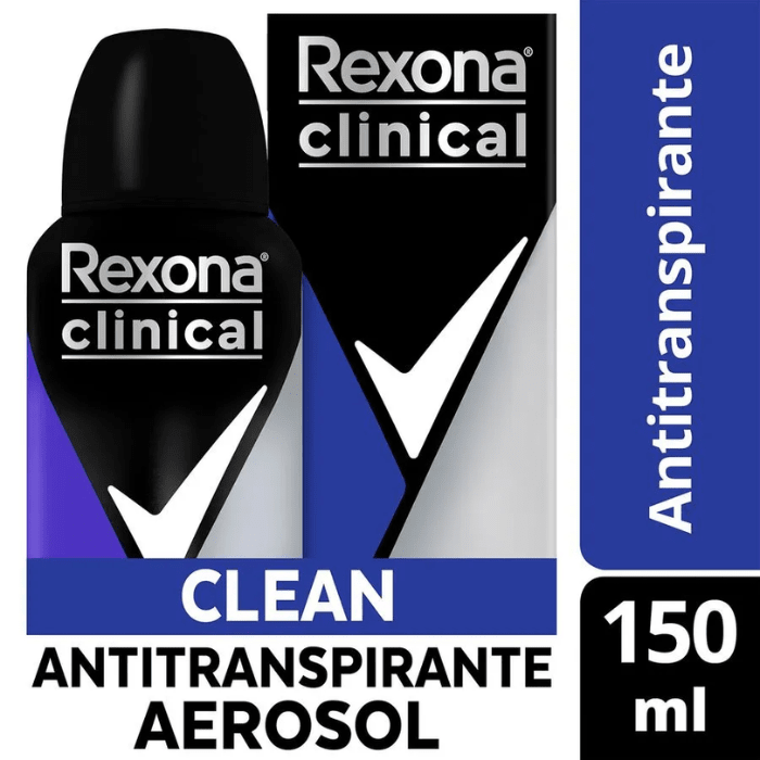 REXONA CLINICAL MEN DESODORANTE SPRAY CLEAN 150 ML.