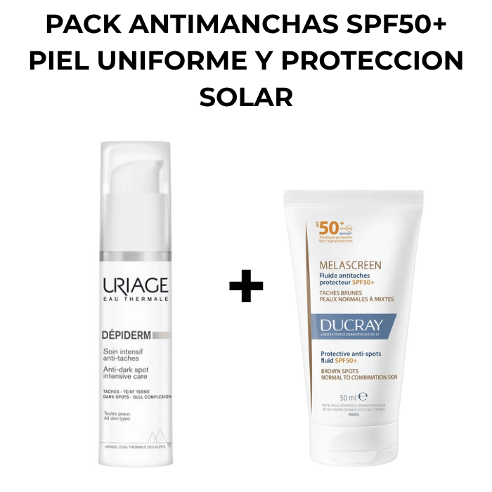 PACK ANTIMANCHAS SPF50+ PIEL UNIFORME Y PROTECCIÓN SOLAR