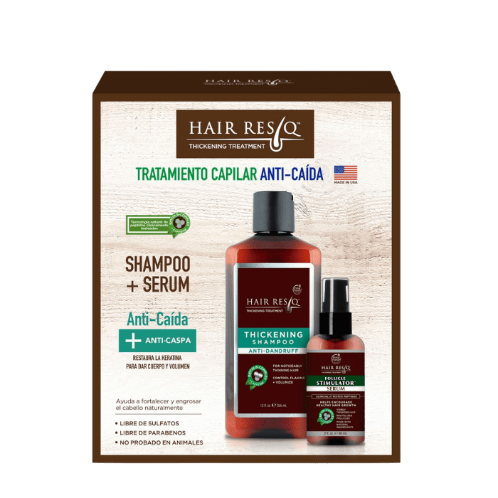 PACK HAIR RESQ SHAMPOO ANTICASPA 355 ML + SERUM 60 DET.