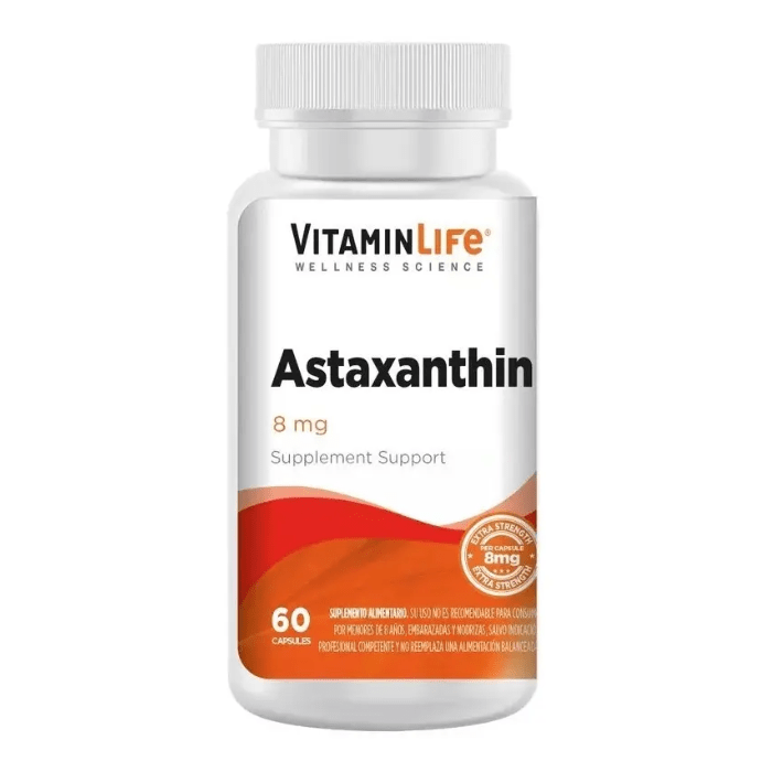 ASTAXANTHIN 8MG 60 CAPSULAS
