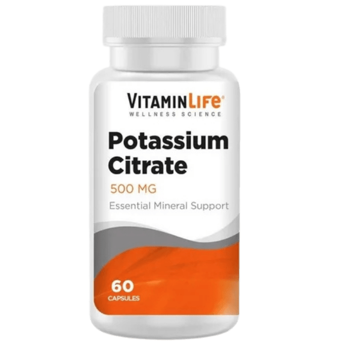 VITAMINLIFE POTASSIUM CITRATE 500 MG X 60 CAPS