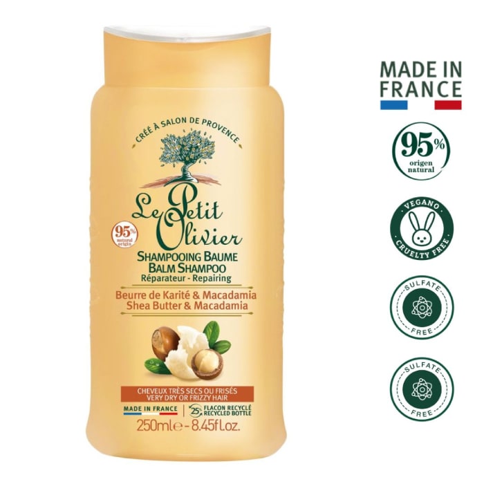 LE PETIT OLIVIER SHAMPOO DE CUIDADO CABELLO RIZADO - SIN SILICONA Y SIN SULFATO - VEGANO 250 ML