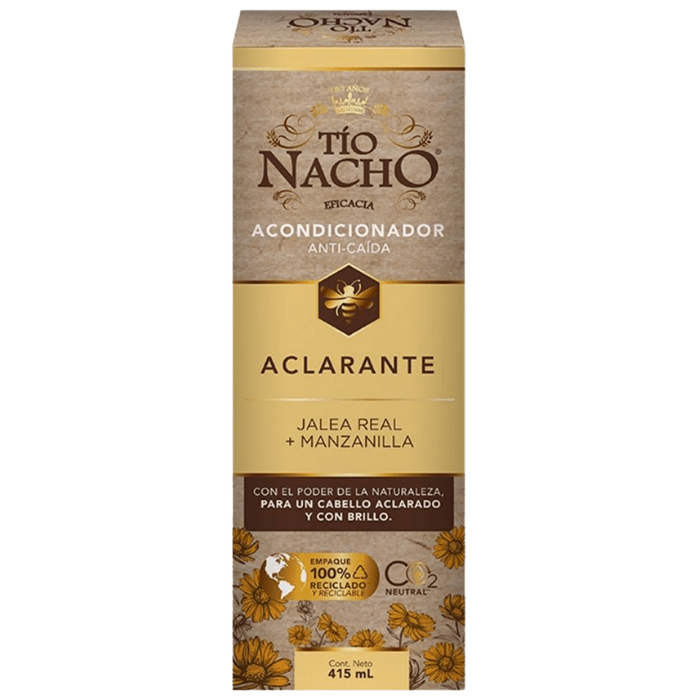 TIO NACHO ACLARANTE ACONDICIONADOR JALEA REAL + MANZANILLA 415ML DET.