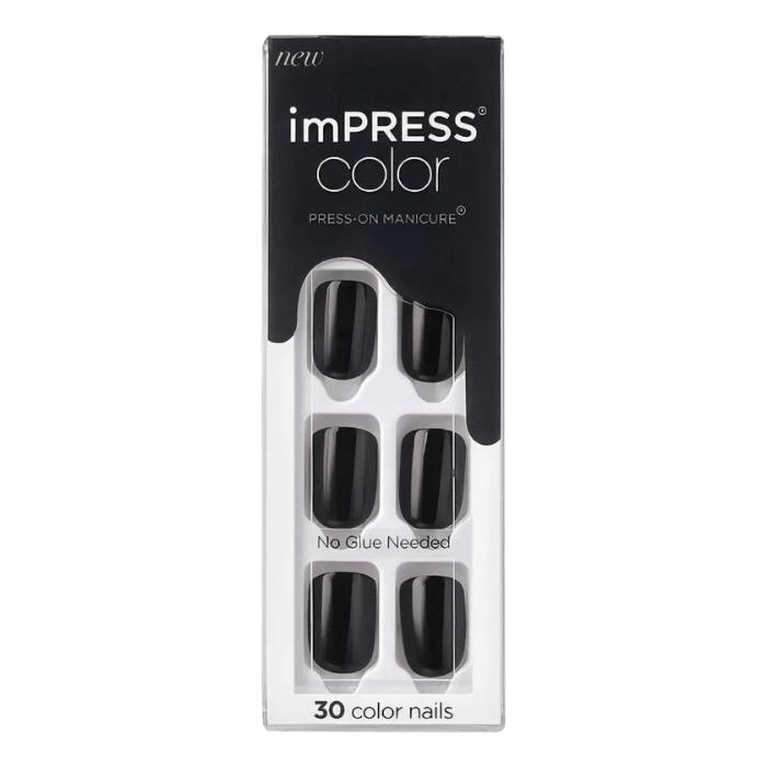 KISS IMPRESS COLOR 020 ALL BLACK DET.