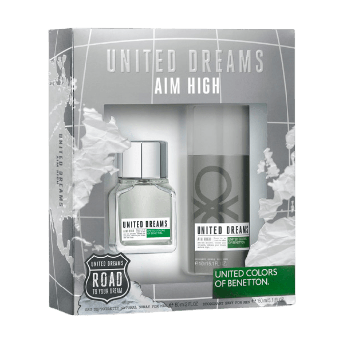 ESTUCHE BENETTON AIM HIGH EDT60ML + DEODORANT 150ML DET.