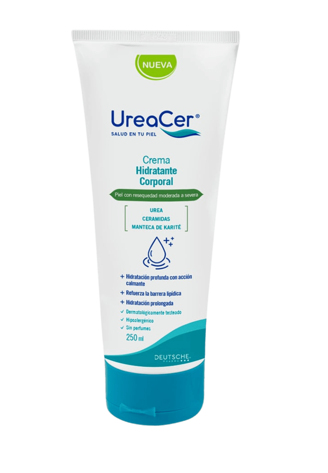 DEUTSCHE UREACER CREMA HIDRATANTE CORPORAL PARA PIEL CON RESEQUEDAD MODERADA-SEVERA 250ML