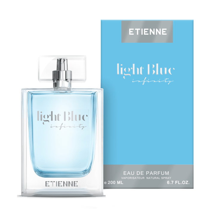 ETIENNE LIGHT BLUE INFINITY EDP SPRAY 200ML  DET.