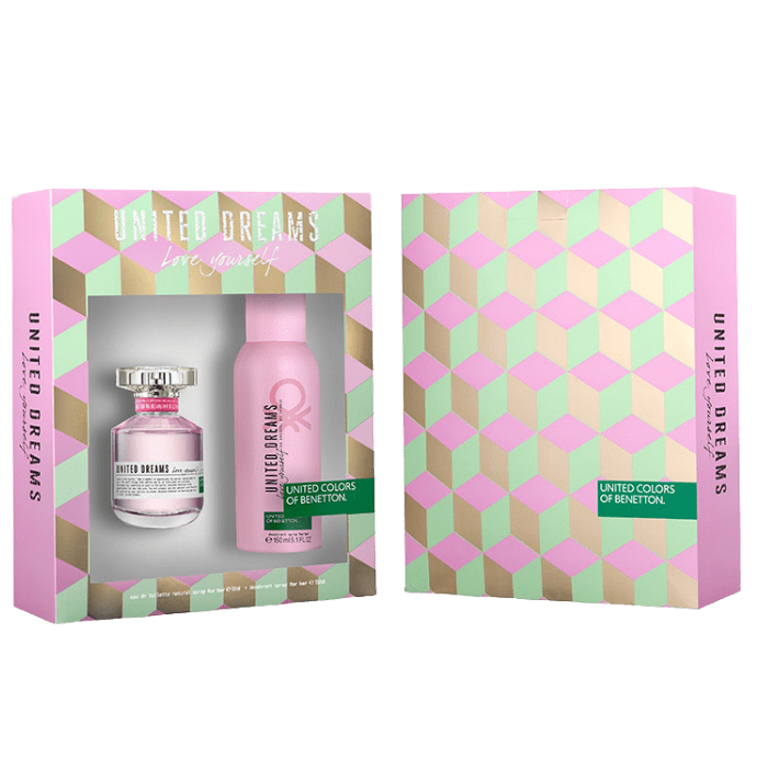 BENETTON LOVE YOURSELF EDT 50 ML + DESODORANTE 150 ML.