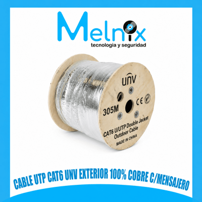 CABLE UTP CAT6 UNV EXTERIOR 100% COBRE C/MENSAJERO1