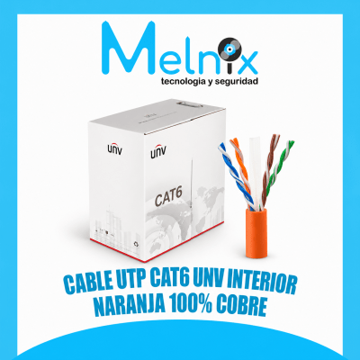 CABLE UTP CAT6 UNV INTERIOR NARANJA 100% COBRE1