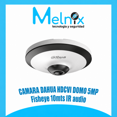 CAMARA DAHUA HDCVI DOMO 5MP Fisheye 10mts IR audio1