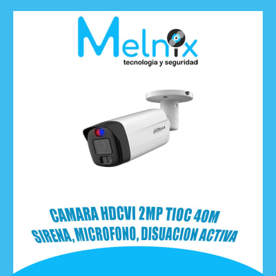 CAMARA BULLET DAHUA 2MP TIOC 40M SIRENA, DISUACION1