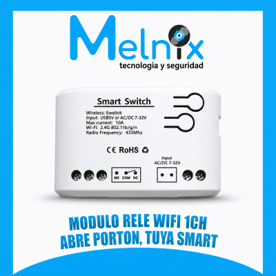 MODULO RELE WIFI 1CH ABRE PORTON, TUYA SMART1