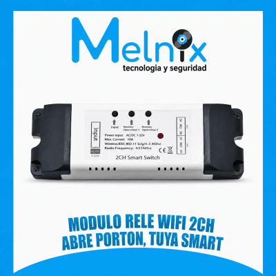 MODULO RELE WIFI 2CH ABRE PORTON, TUYA SMART1