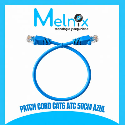 PATCH CORD CAT6 ATC 50CM AZUL1