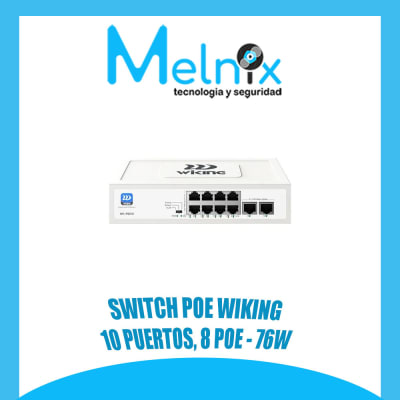 SWITCH POE 10 PUERTOS 8 POE 100Mbps WIKING1