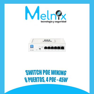 SWITCH POE 6 PUERTOS 4 POE 100Mbps WIKING1