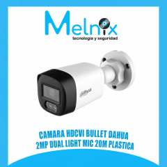 CAMARA HDCVI BULLET DAHUA 2MP DUAL LIGHT MIC 20M PLASTICA