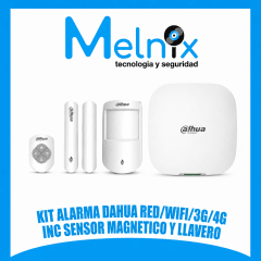 KIT ALARMA DAHUA RED/WIFI/3G/4G INC SENSOR MAGNETICO Y LLAVERO