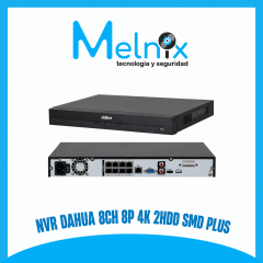 NVR DAHUA 8CH 8 P 4K 2HDD SMD PLUS
