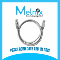 PATCH CORD CAT6 ATC 1M GRIS