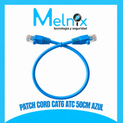 PATCH CORD CAT6 ATC 50CM AZUL