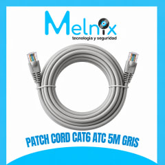 PATCH CORD CAT6 ATC 5M GRIS