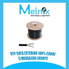 CABLE UTP CAT6 EXTERIOR 100% COBRE C/MENSAJERO