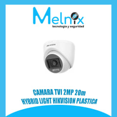 CAMARA DOMO HIKVISION 2MP HIBRID LIGHT 20M PLASTICA
