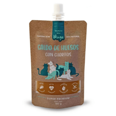 Winga caldo de huesos + chorito para gatos1