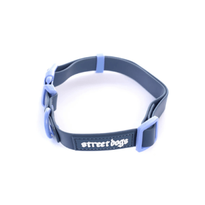 Street dogs collar PVC blue1