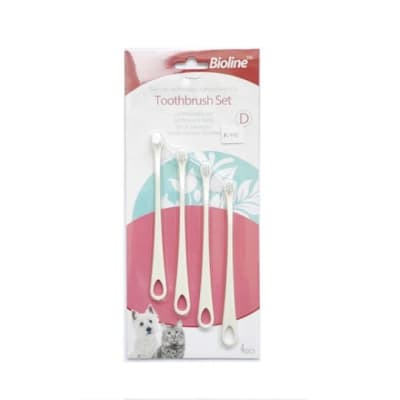Set 4 cepillos de dientes gato Bioline1