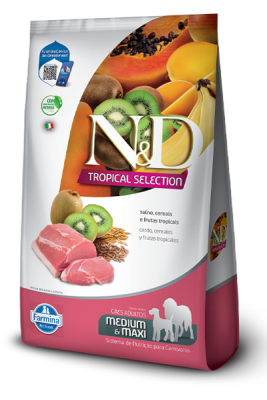 N&D tropical canine adult medium & maxi cerdo 12 Kg1