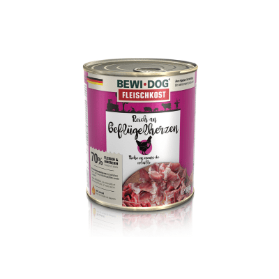 Alimento Húmedo BewiDog Corazon de ave 800 gr1