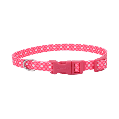 Coastal style collar pink dots1