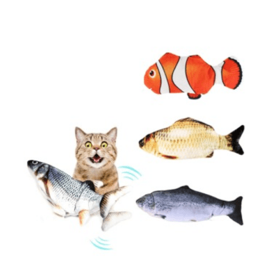 Peluche pez con movimiento y catnip1