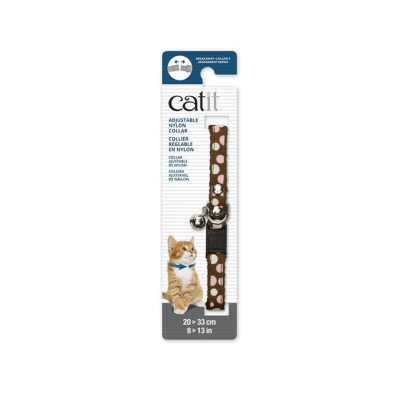 Catit collar ajustable cafe con lunares1